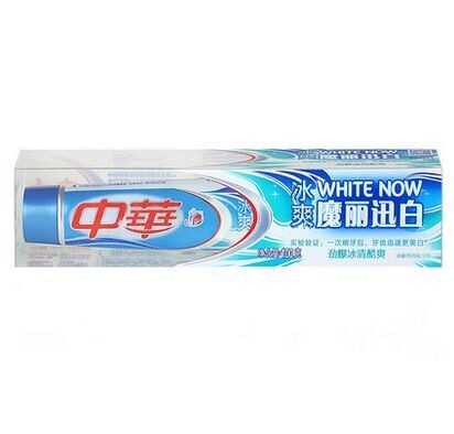 中华冰爽魔丽迅白牙膏100g/支